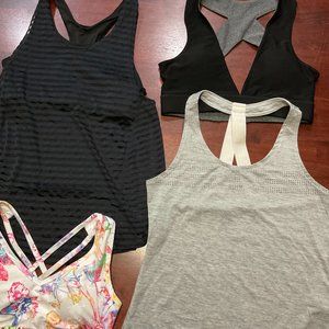 Athletic tops- 2 bras 2 tank Size XS